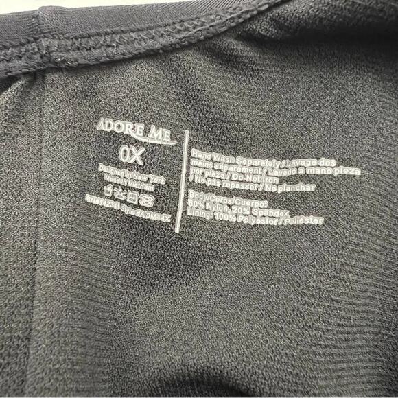 Adore Me Embroidered Flower Black One Piece Swimsuit Size 0X - Picture 9 of 9